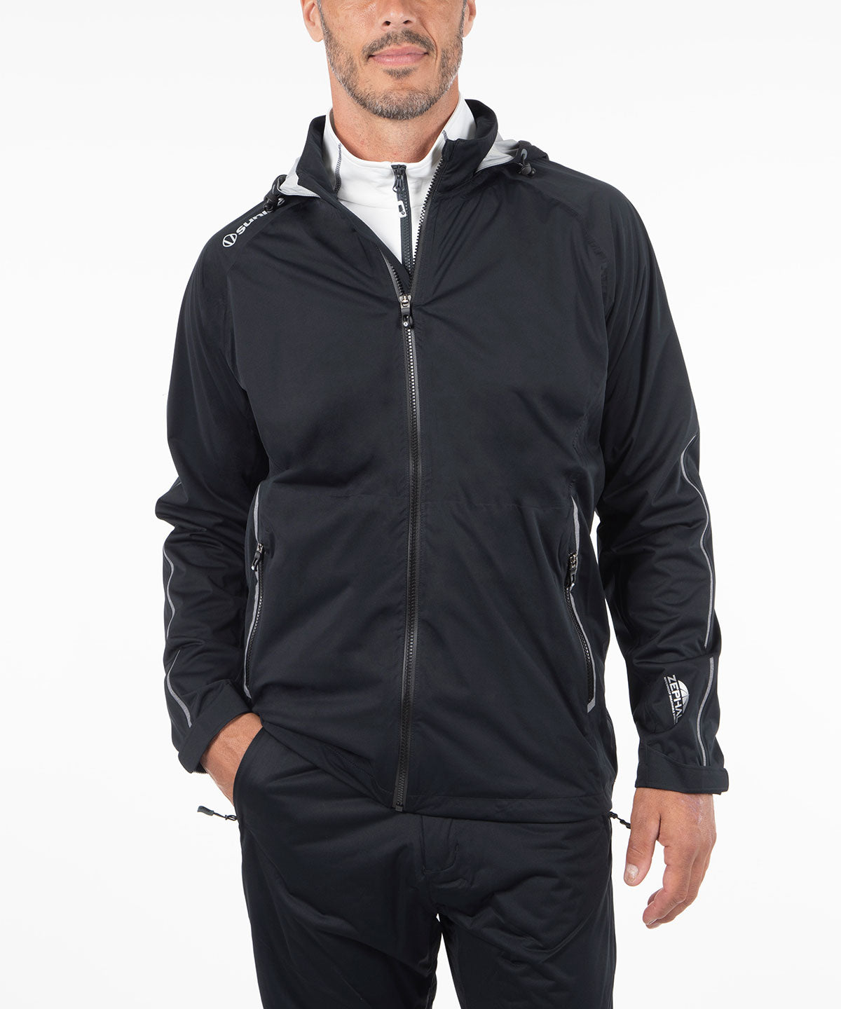 Men&#39;s Joe Zephal Flextech Waterproof Rain Jacket with Packable Hood