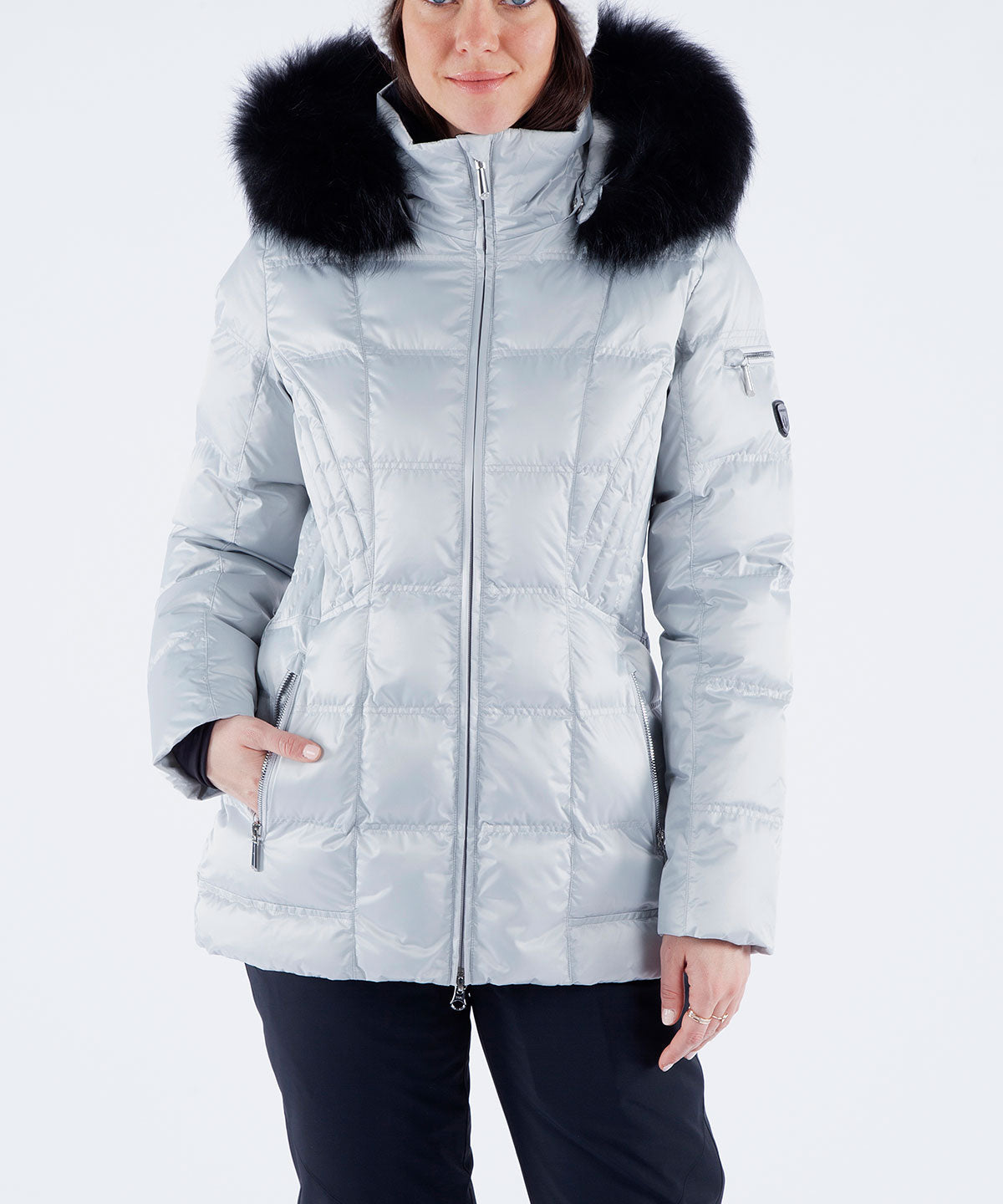 Women&#39;s Nikki Quilted Jacket with Removable Fur Ruff