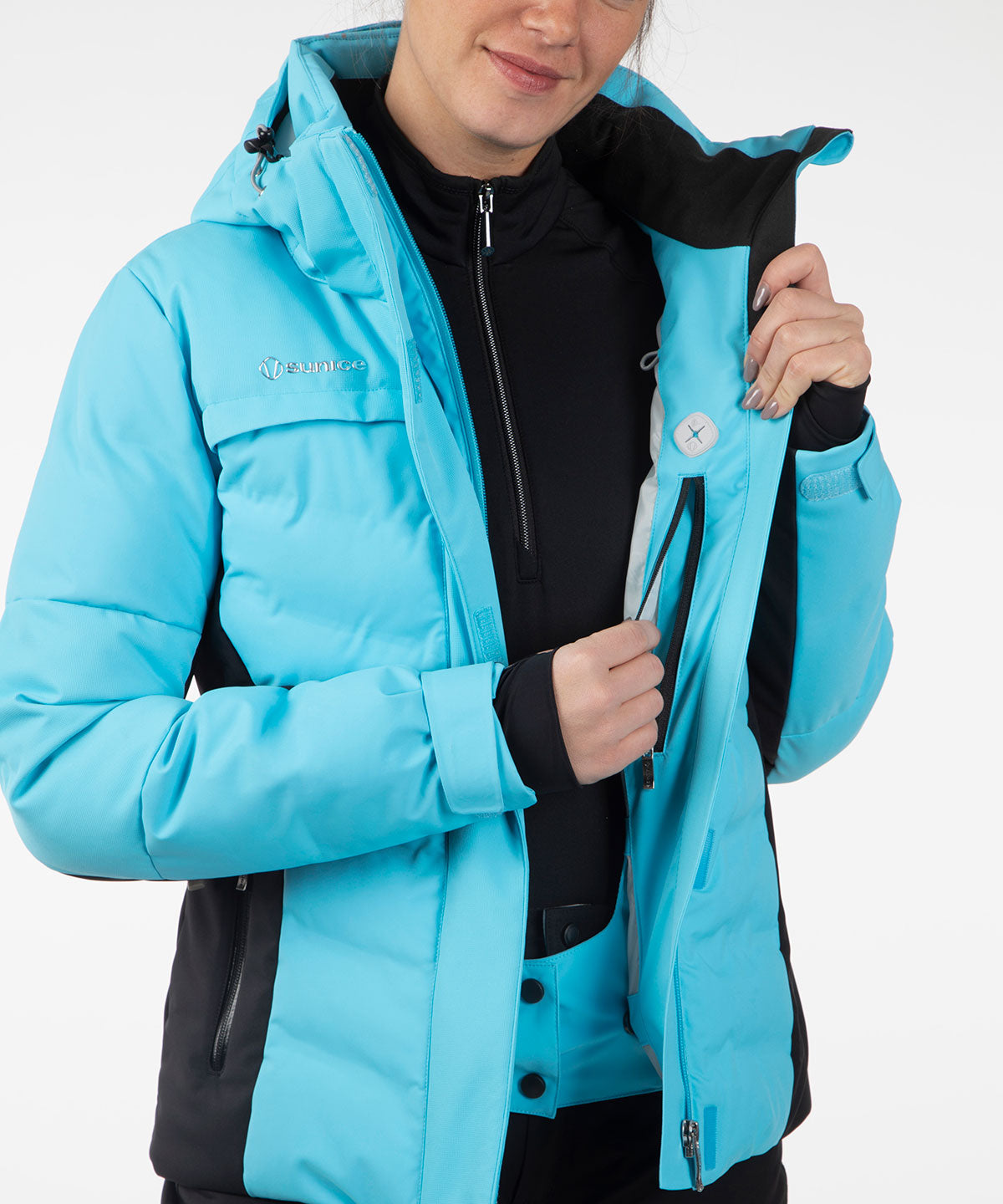 Women&#39;s Amber Waterproof Stretch Jacket with Removable Hood