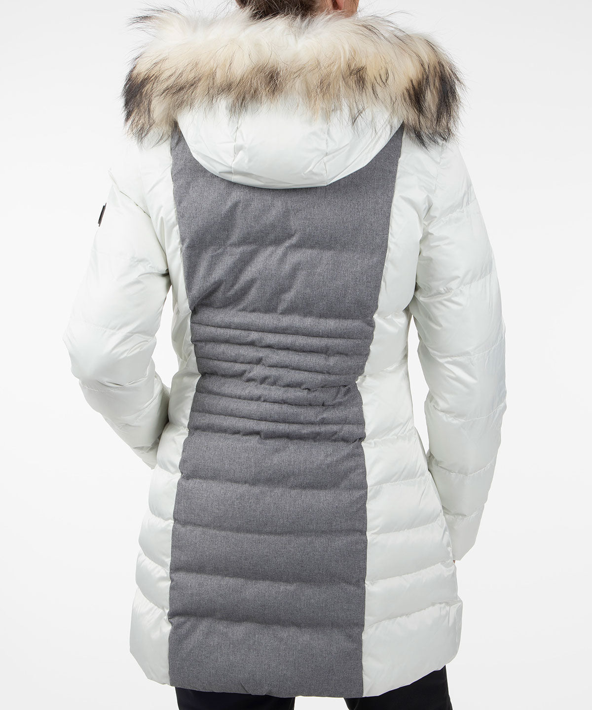 Women&#39;s Eva Waterproof Quilted 3/4 Coat With Removable Fur Ruff