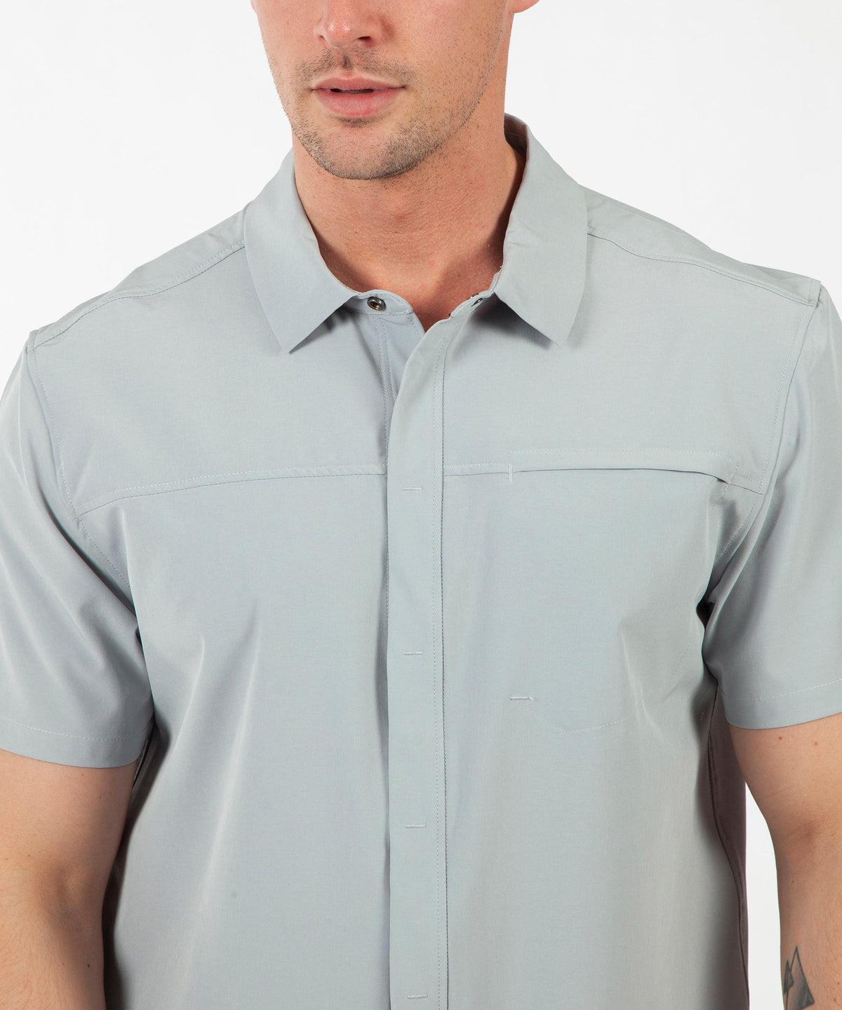 Men&#39;s Duncan Woven Snap-Front Short Sleeve Shirt