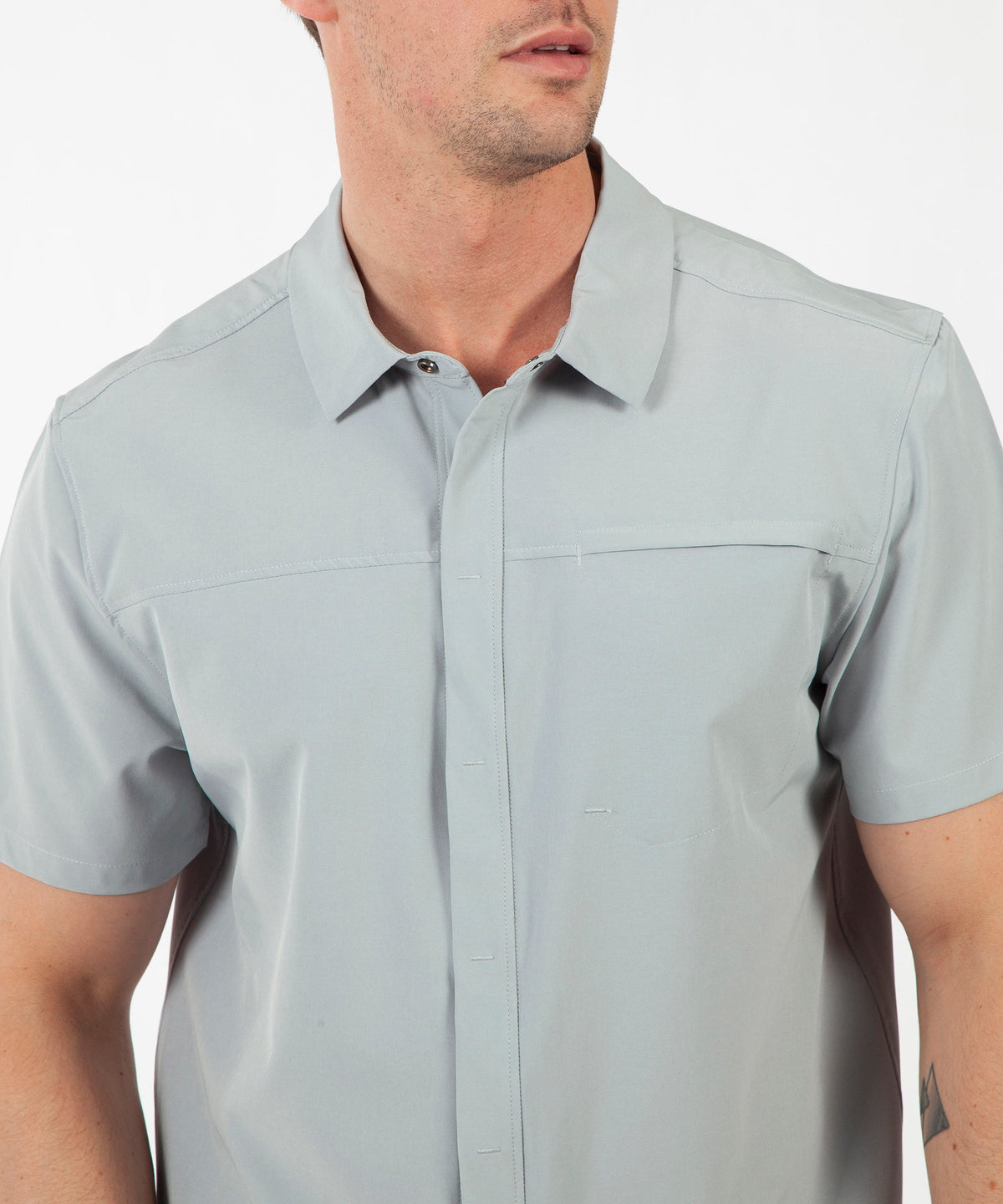 Men&#39;s Duncan Woven Snap-Front Short Sleeve Shirt