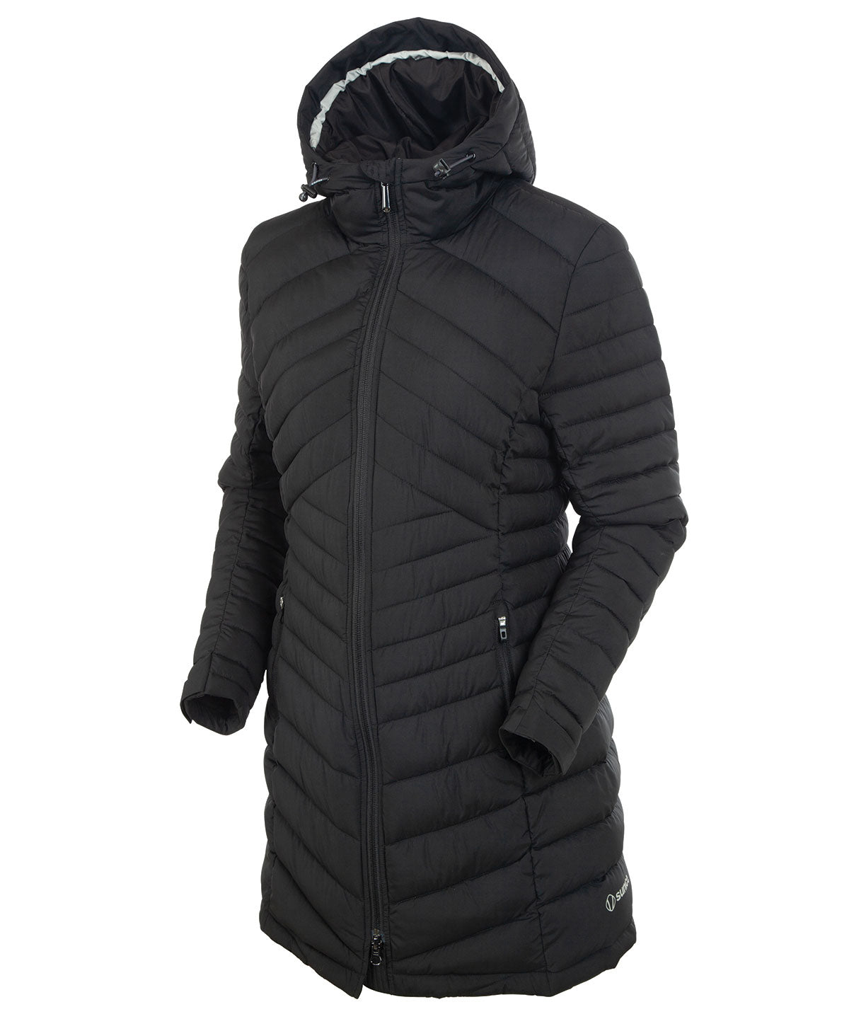 Women&#39;s Jojo Thermal Quilted Long Jacket with Hood