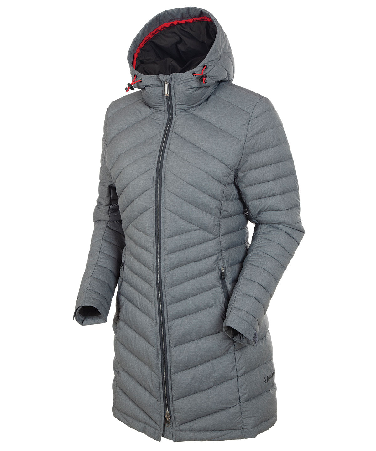 Women&#39;s Jojo Thermal Quilted Long Jacket with Hood