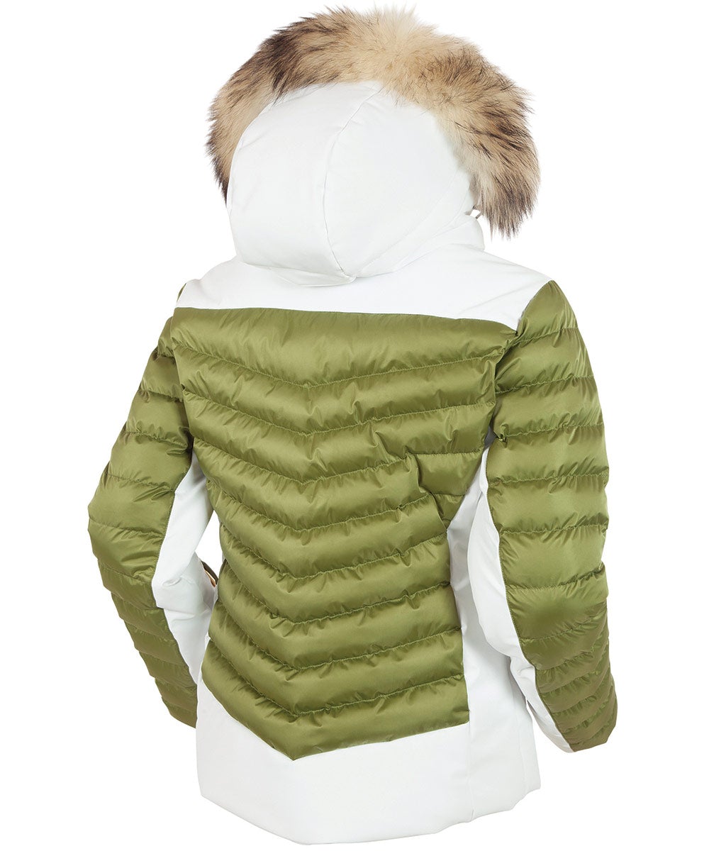 Women&#39;s Layla Waterproof Quilted Stretch Jacket With Removable Fur Ruff