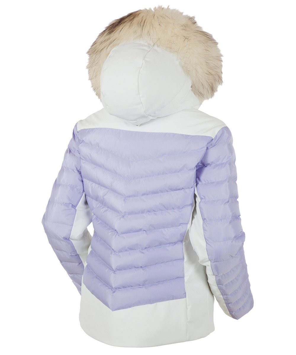 Women&#39;s Layla Waterproof Quilted Stretch Jacket With Removable Fur Ruff