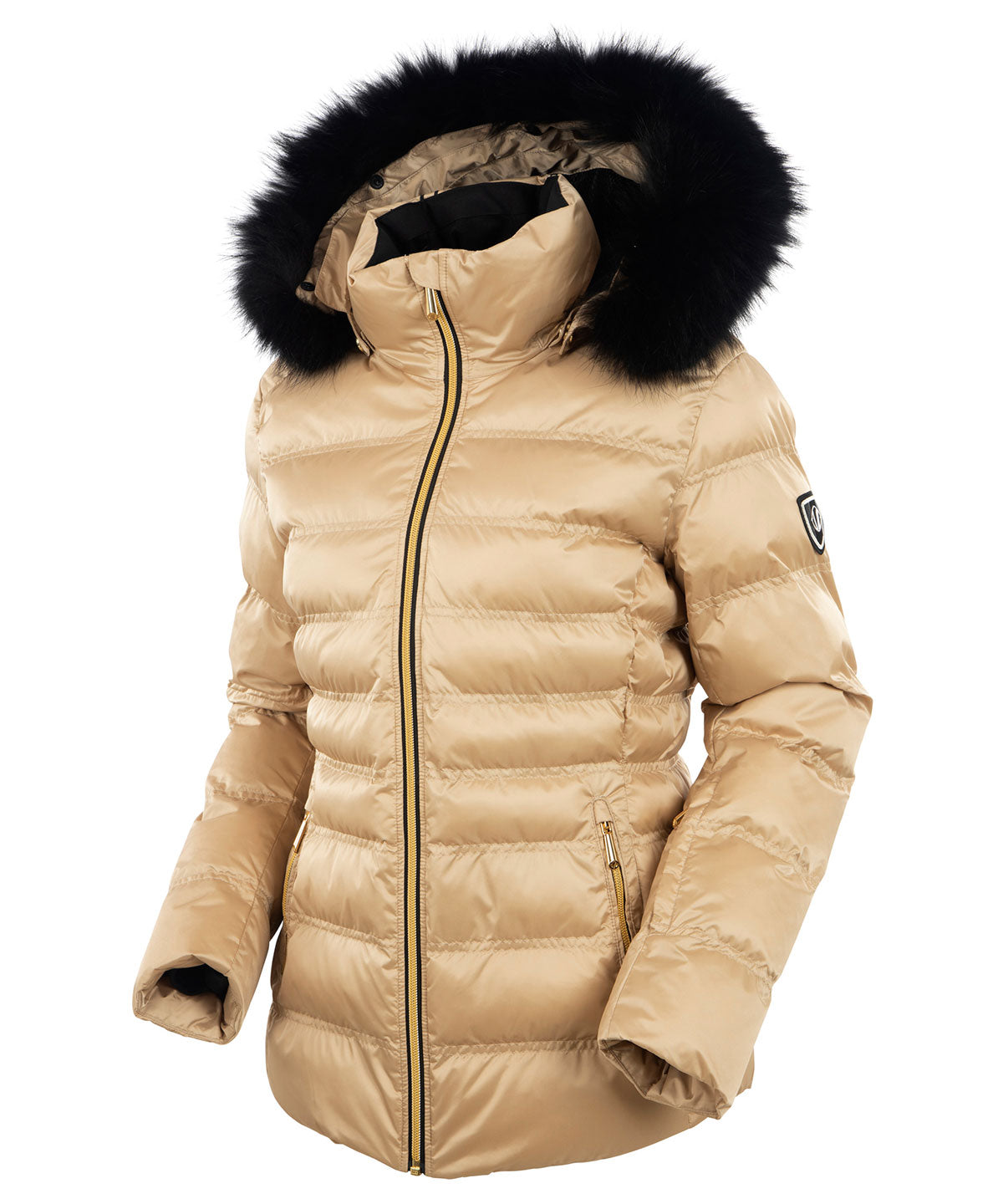 Women&#39;s Fiona Waterproof Quilted Stretch Jacket With Removable Fur Ruff