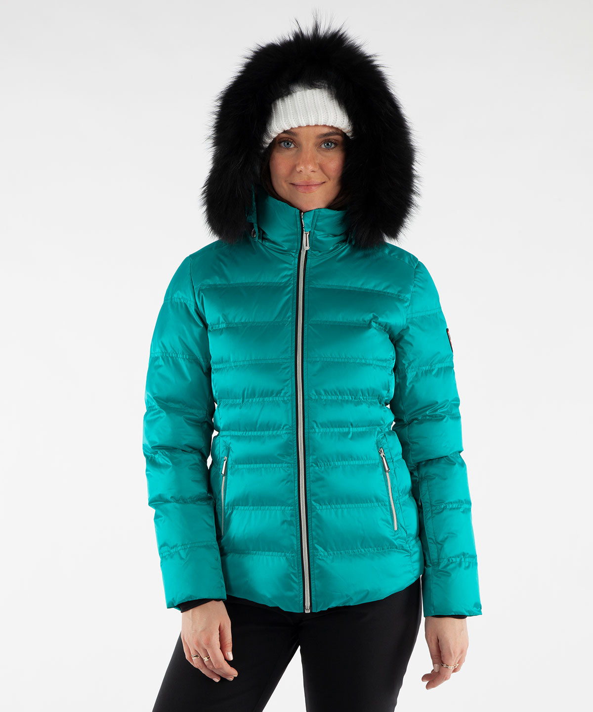 Women&#39;s Fiona Waterproof Quilted Stretch Jacket With Removable Fur Ruff