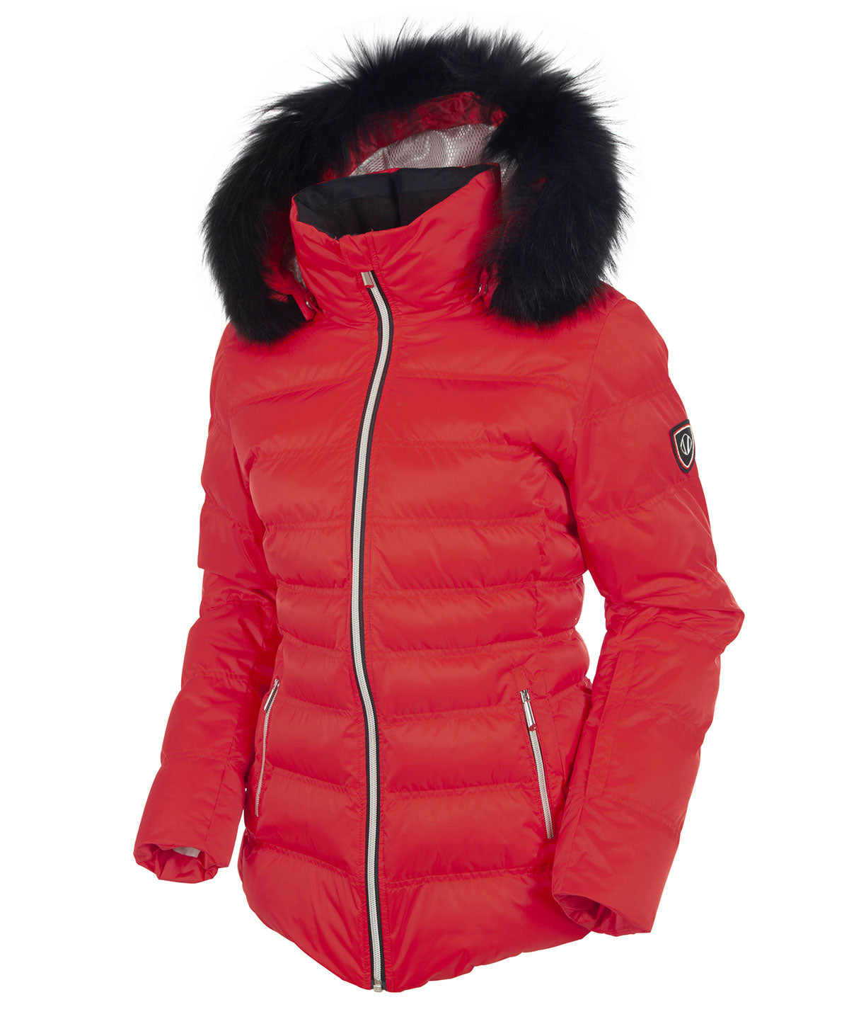 Women&#39;s Fiona Waterproof Quilted Stretch Jacket With Removable Fur Ruff