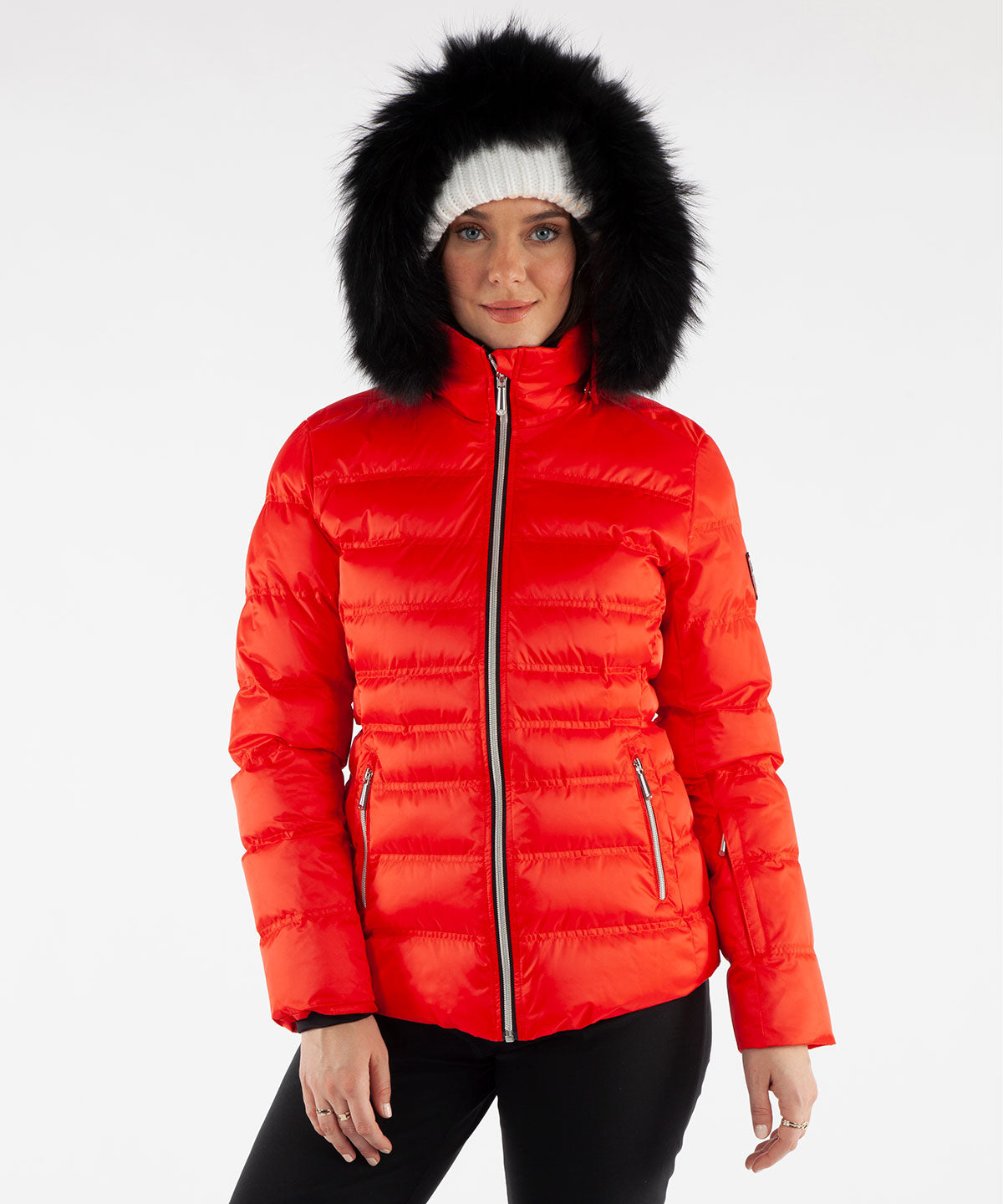 Women&#39;s Fiona Waterproof Quilted Stretch Jacket With Removable Fur Ruff