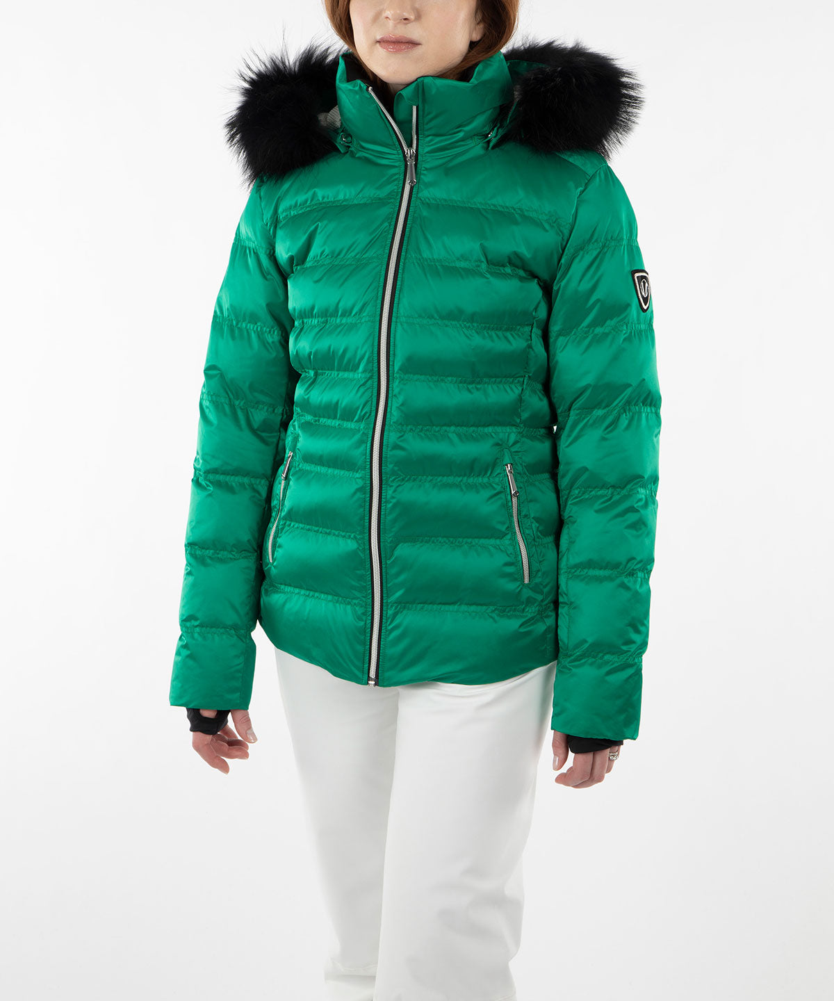 Women&#39;s Fiona Waterproof Quilted Stretch Jacket With Removable Fur Ruff