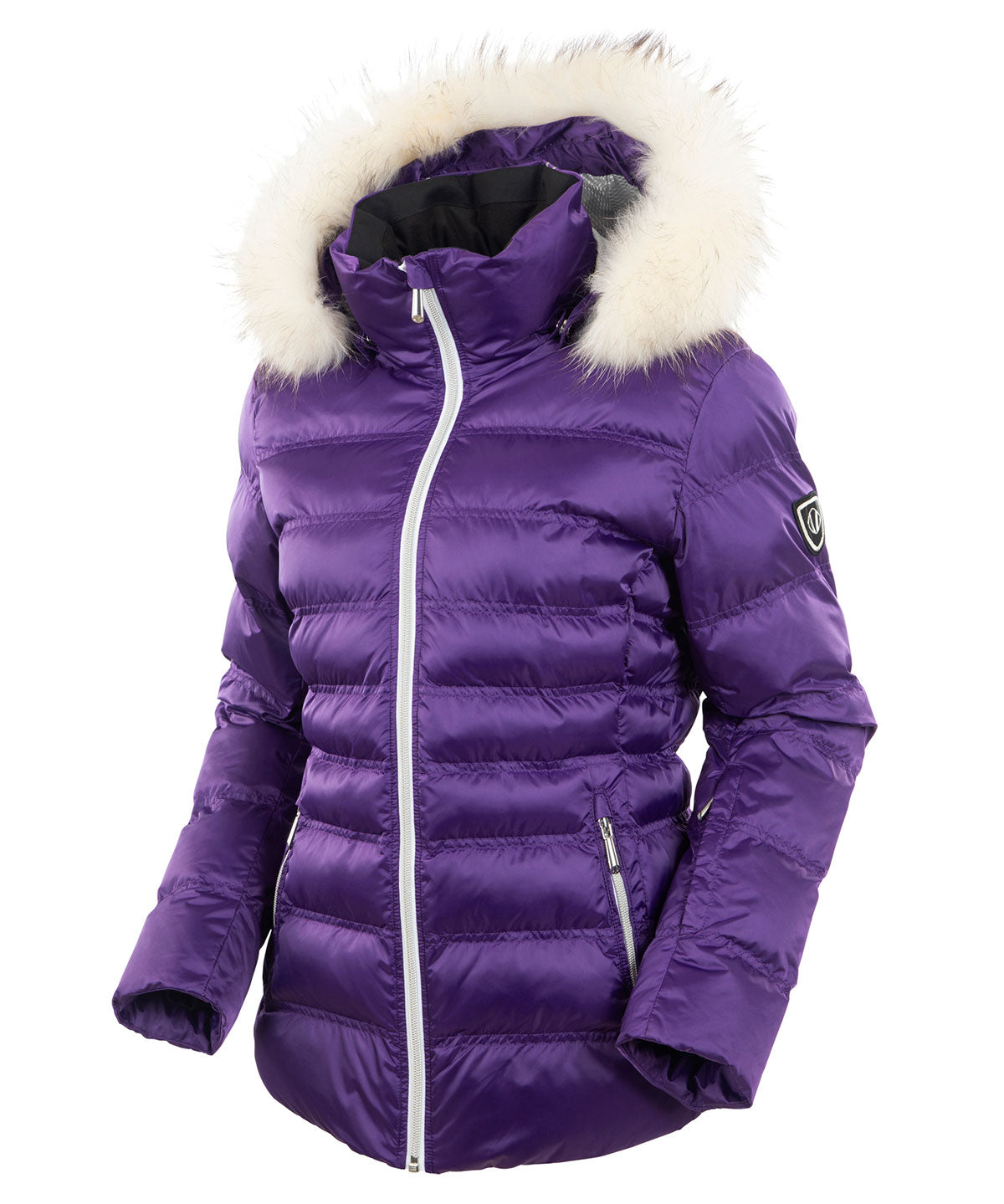 Women&#39;s Fiona Waterproof Quilted Stretch Jacket With Removable Fur Ruff