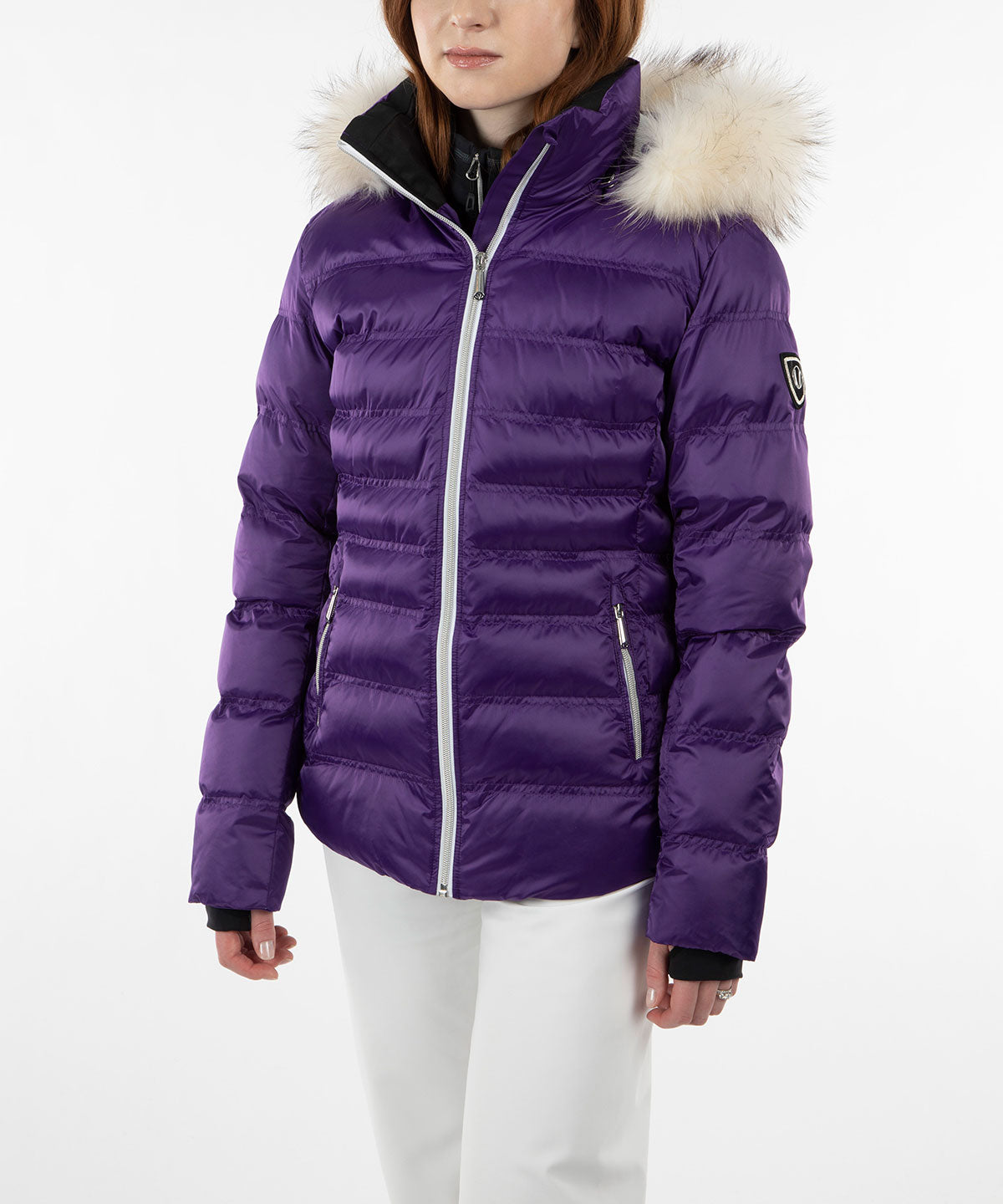 Women&#39;s Fiona Waterproof Quilted Stretch Jacket With Removable Fur Ruff