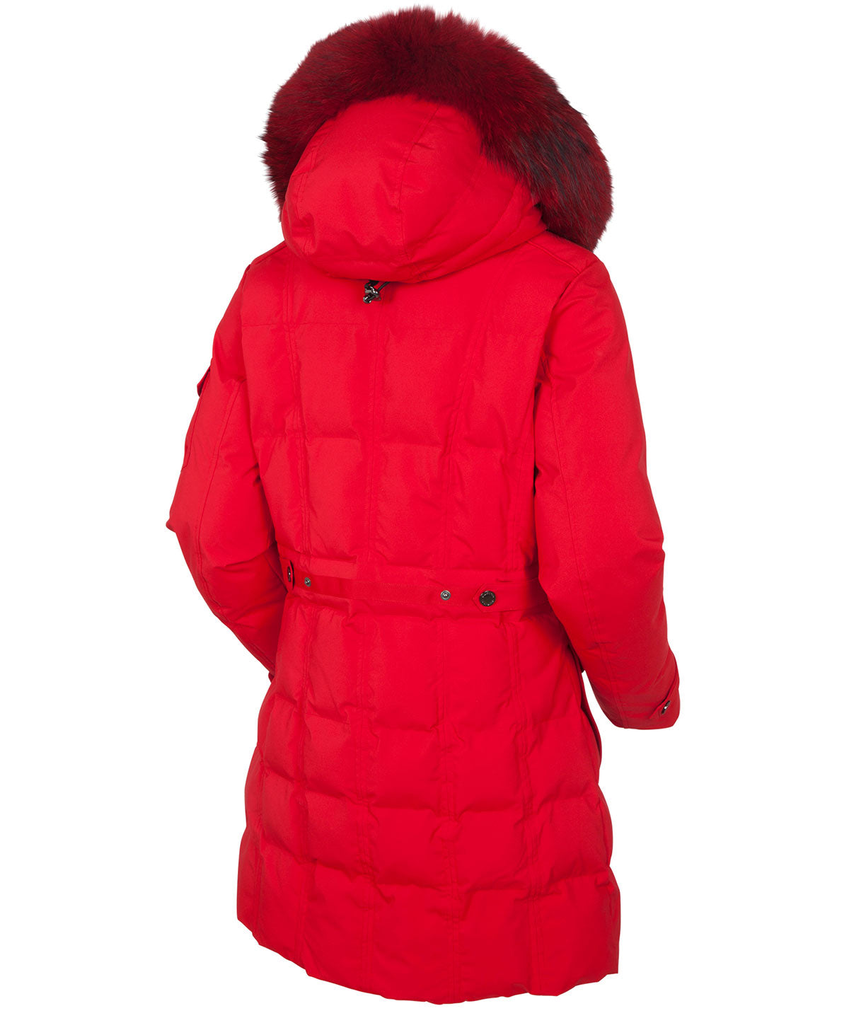 Women&#39;s Tanya Quilted 3/4 Coat With Removable Fur Ruff