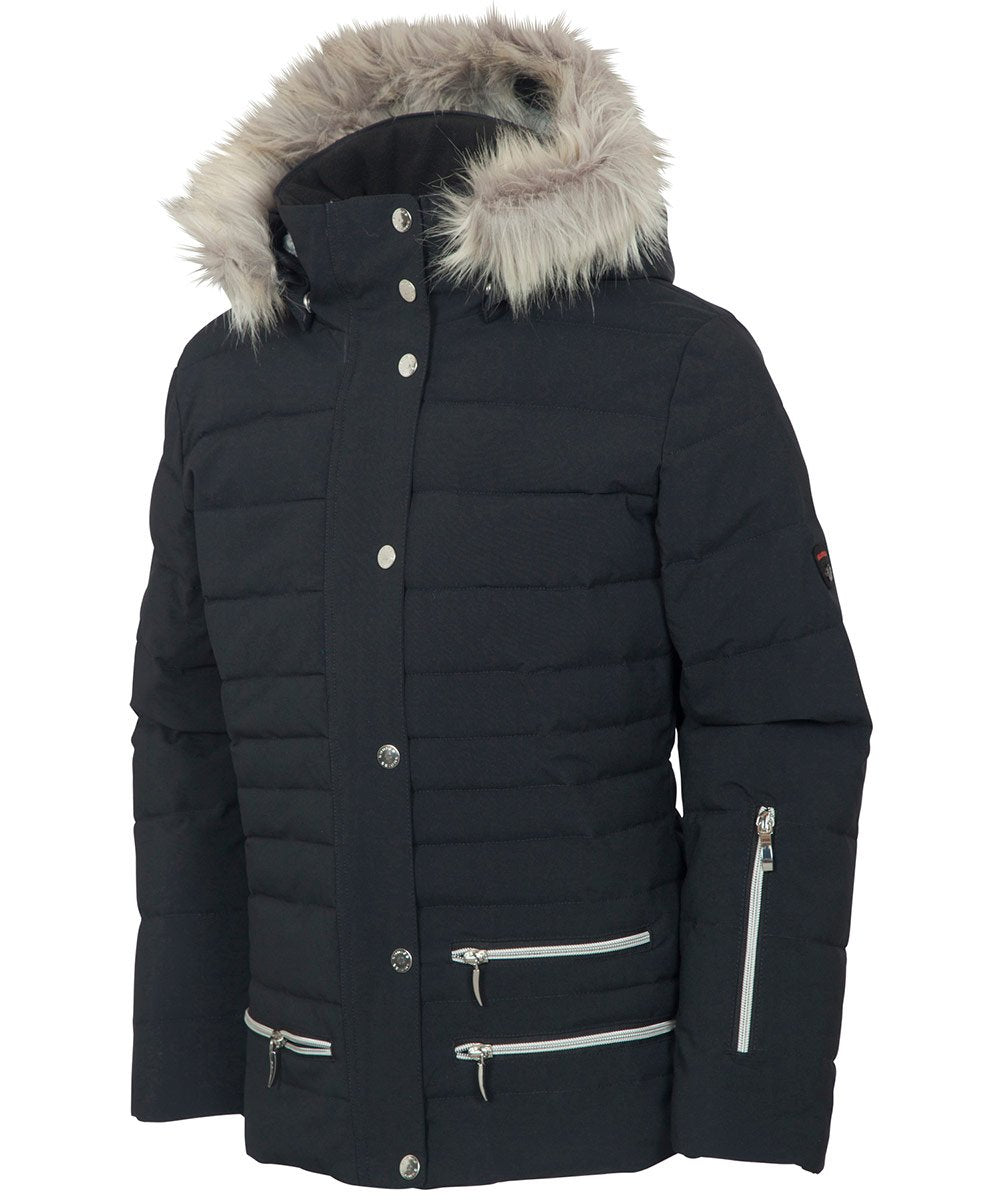 Girls&#39; Chloe Waterproof Insulated Stretch Jacket With Detachable Faux Fur Ruff