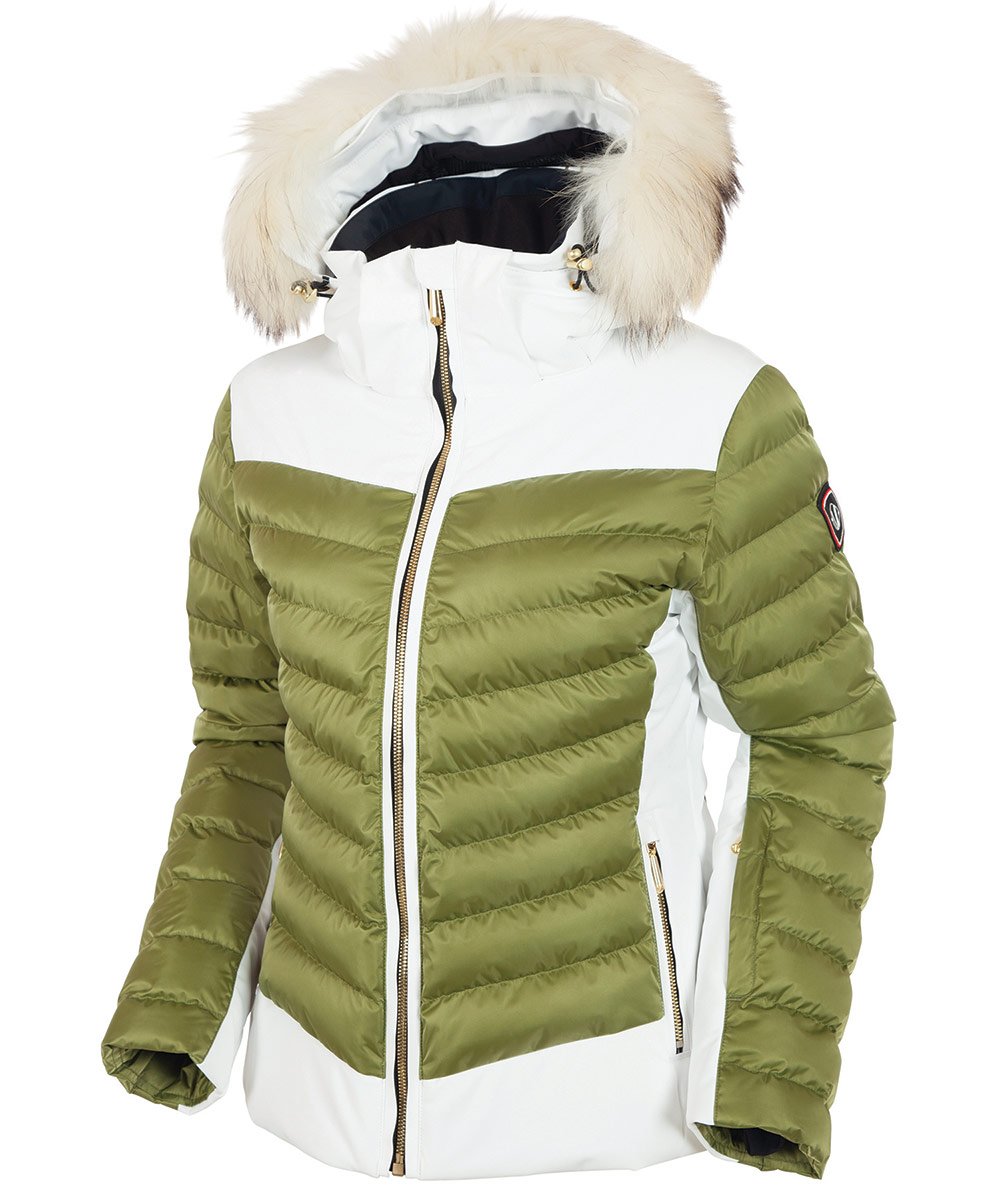 Women&#39;s Layla Waterproof Quilted Stretch Jacket With Removable Fur Ruff