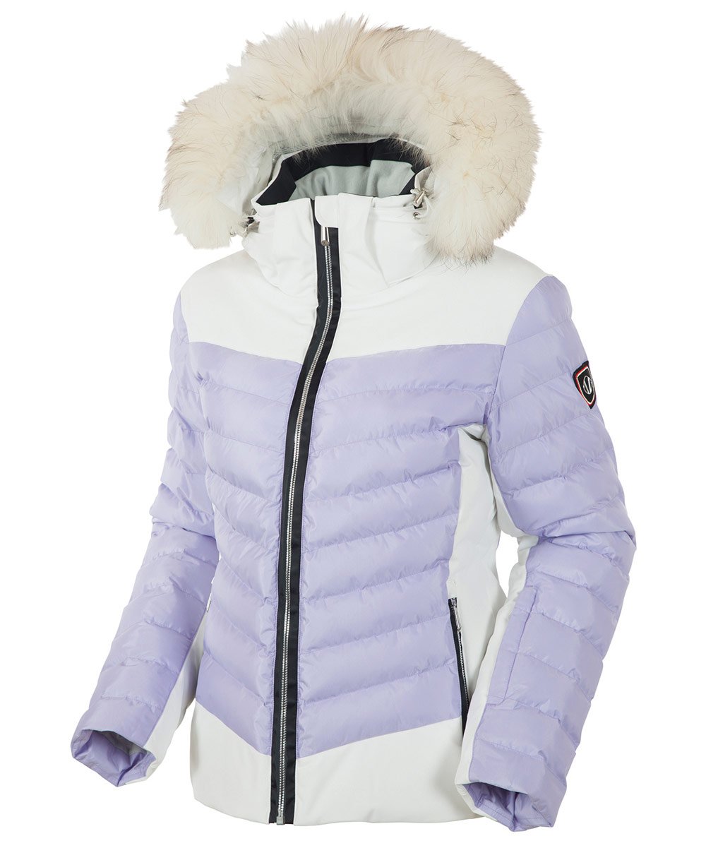 Women&#39;s Layla Waterproof Quilted Stretch Jacket With Removable Fur Ruff