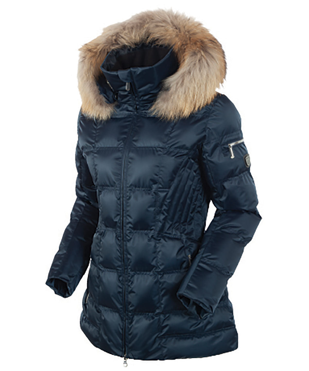 Women&#39;s Nikki Quilted Jacket with Removable Faux Fur Ruff