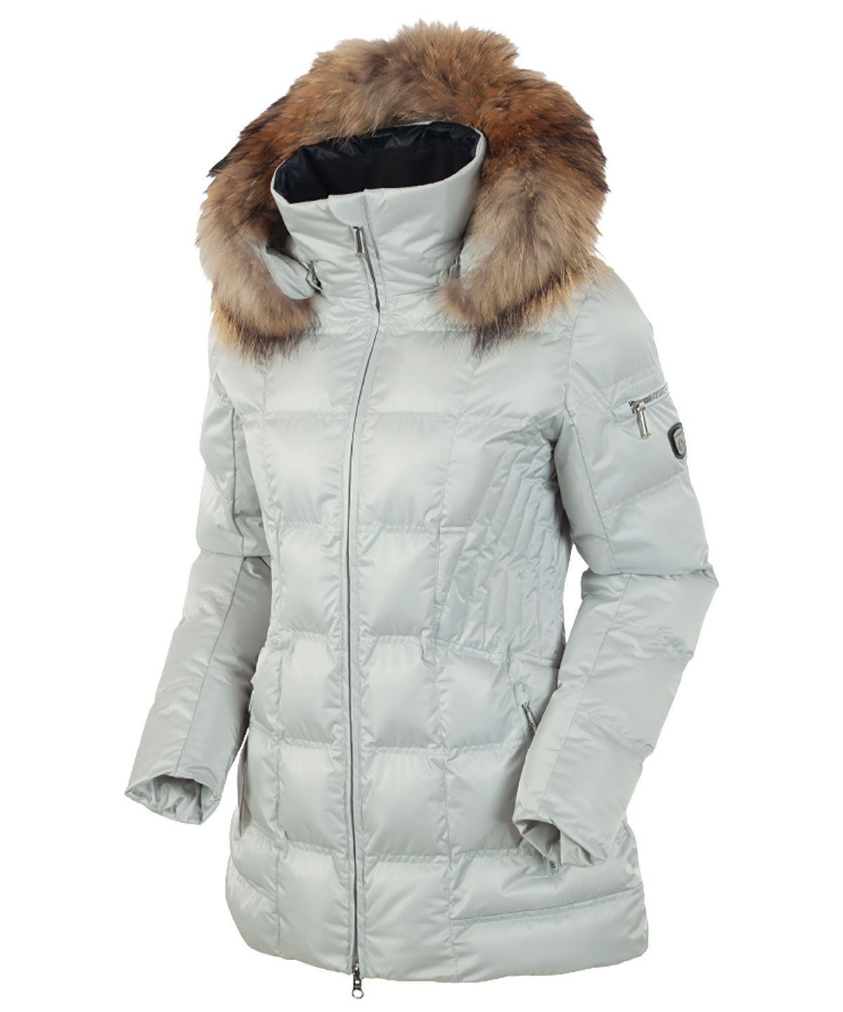 Women&#39;s Nikki Quilted Jacket with Removable Faux Fur Ruff