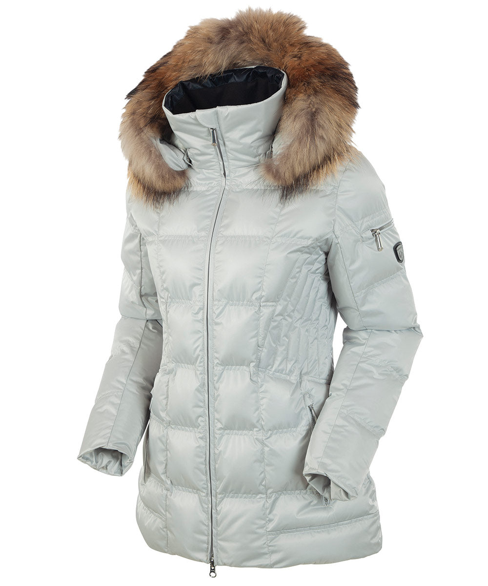 Women&#39;s Nikki Quilted Jacket with Removable Fur Ruff