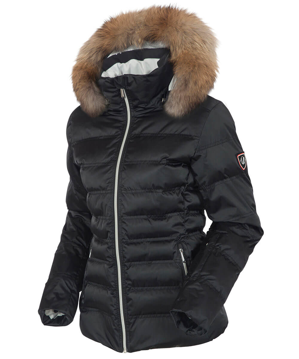 Women&#39;s Fiona Waterproof Quilted Stretch Jacket With Removable Fur Ruff