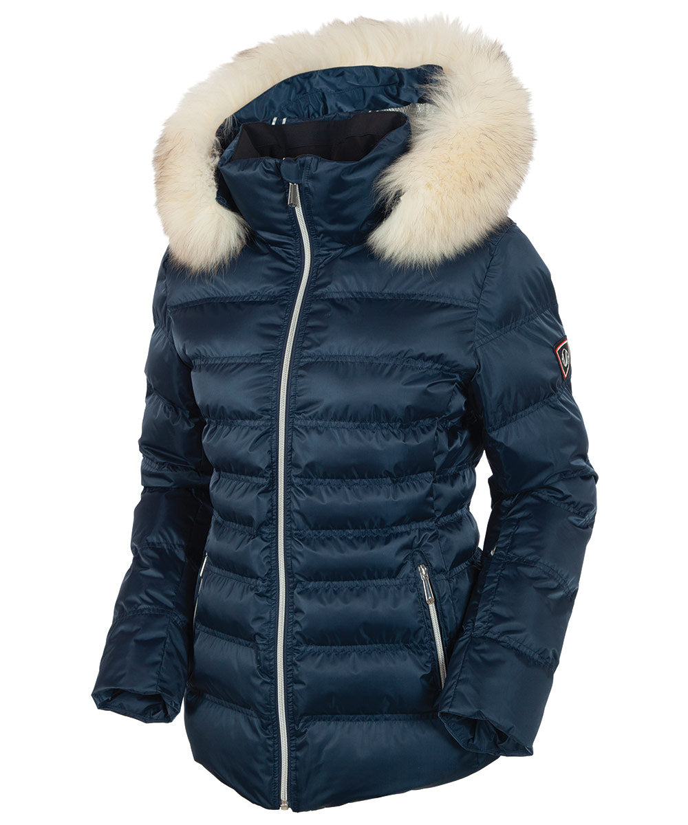 Women&#39;s Fiona Waterproof Quilted Stretch Jacket With Removable Fur Ruff